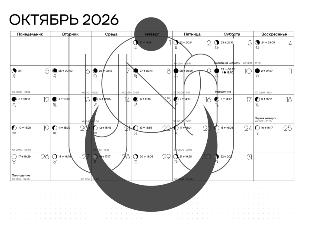 Превью Лунного календаря на октябрь 2026